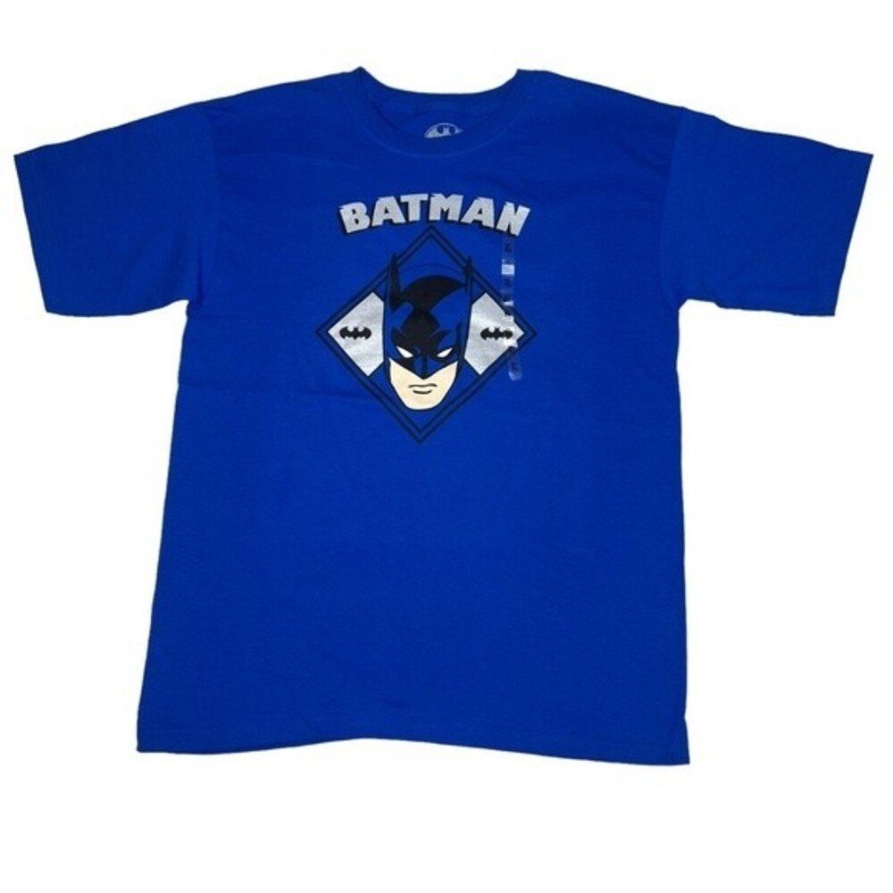 DC Batman Blue Tee with Metallic Inc Size Boys XL